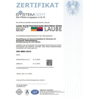 ISO 9001:2015 © LAUBE GmbH
